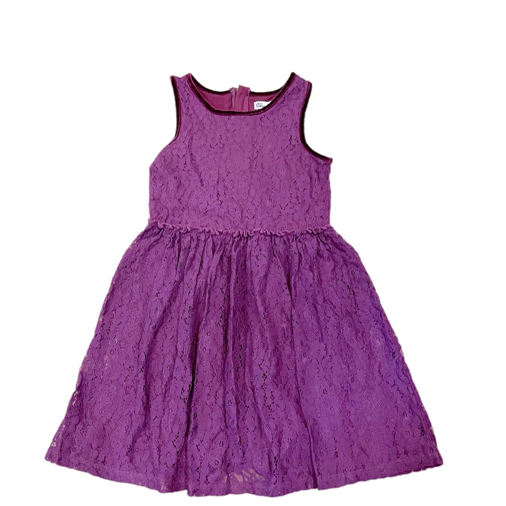 Epic Threads Lace Sleeveless Dress Velvet Accents Girls Size Medium